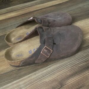 Birkenstock Boston leather, DK Brown size 43 Men’s 10 NWOTs